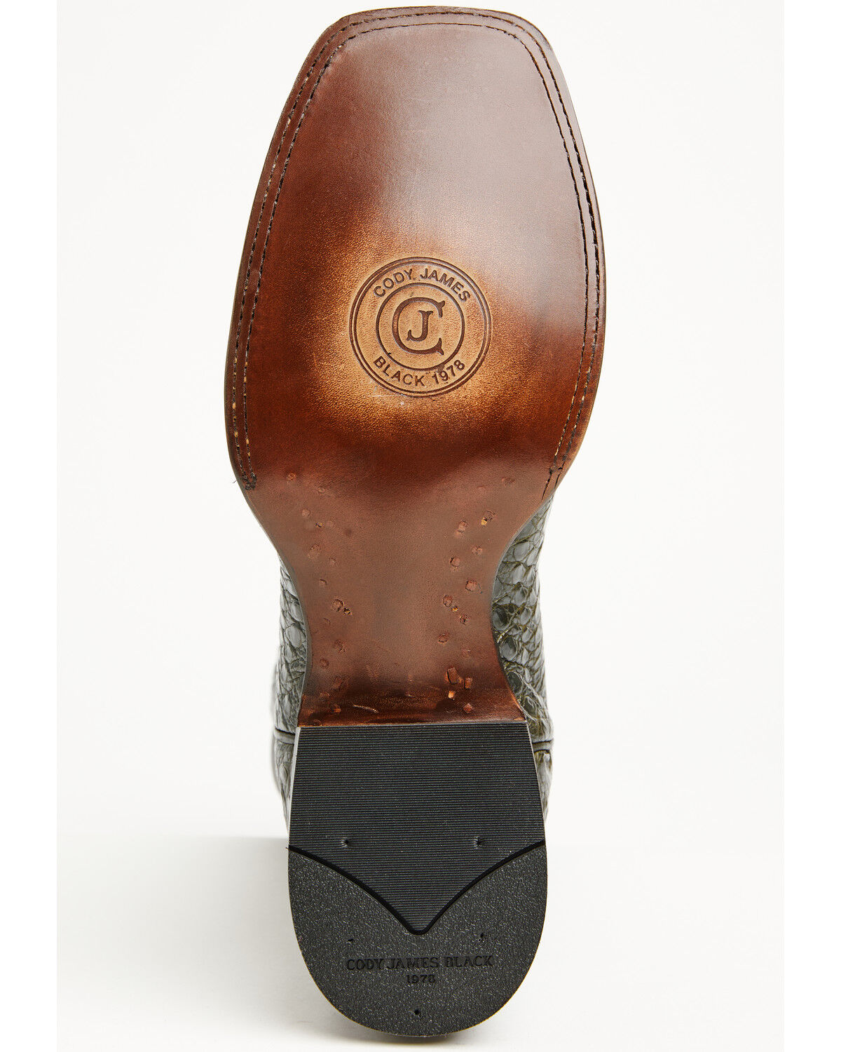 Image #7 - Cody James Black 1978&reg; Men's The Hayward Exotic Caiman Belly Western Boots - Broad Square Toe, Green, hi-res
