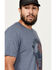 Image #2 - Moonshine Spirit&reg; Men's Winged Bottle Short Sleeve Graphic T-Shirt, Charcoal, hi-res