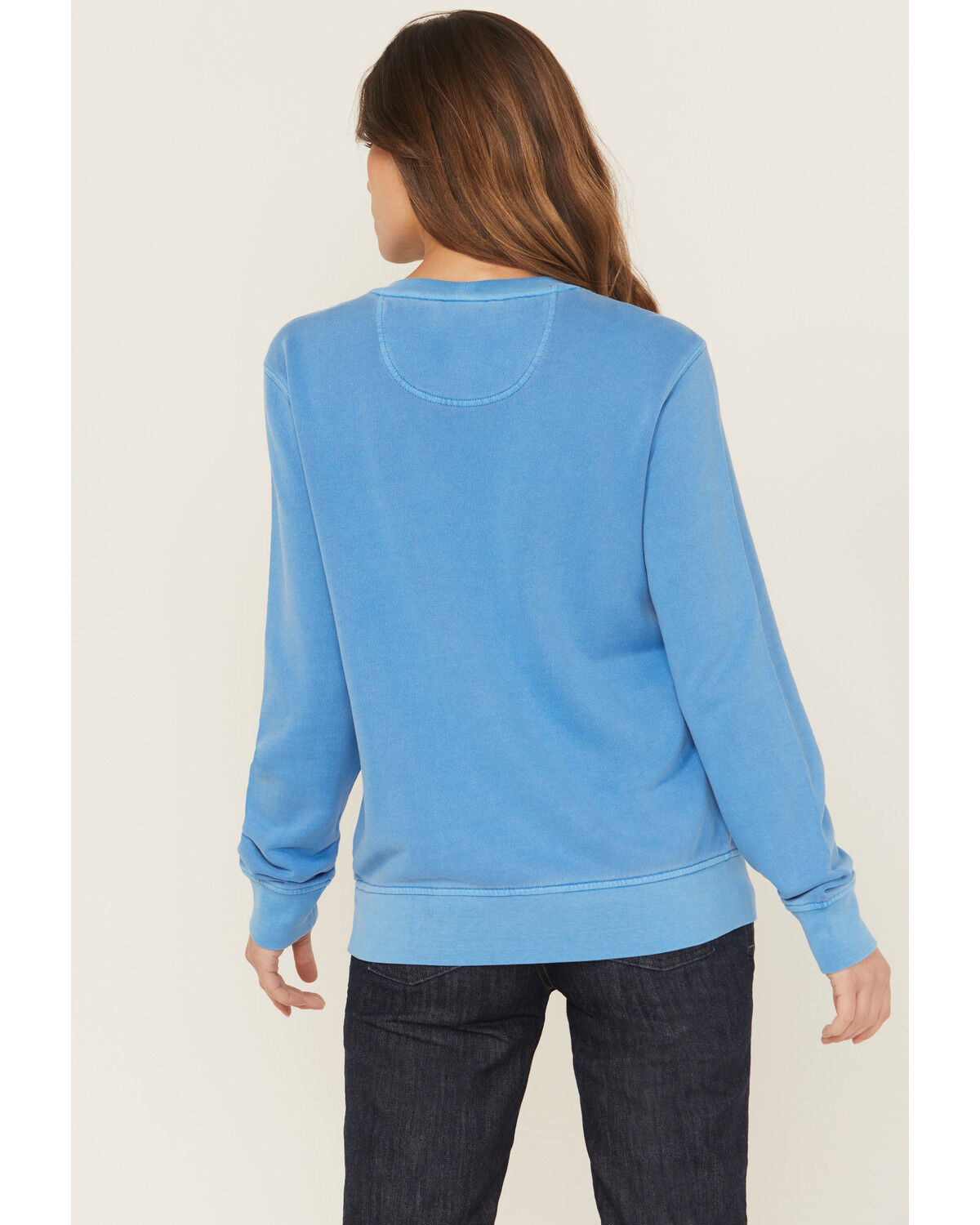Image #4 - Carhartt Women's TENCEL&trade; Fiber Series Relaxed Fit Midweight French Terry Sweatshirt, Blue, hi-res