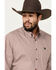 Image #2 - Cinch Men's Geo Print Long Sleeve Button-Down Western Shirt, Burgundy, hi-res