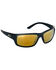 Image #1 - Hobie Men's Snook Satin Black Polarized Sunglasses, Black, hi-res