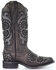 Image #2 - Corral Women's Inlay Western Boots - Square Toe, Black, hi-res