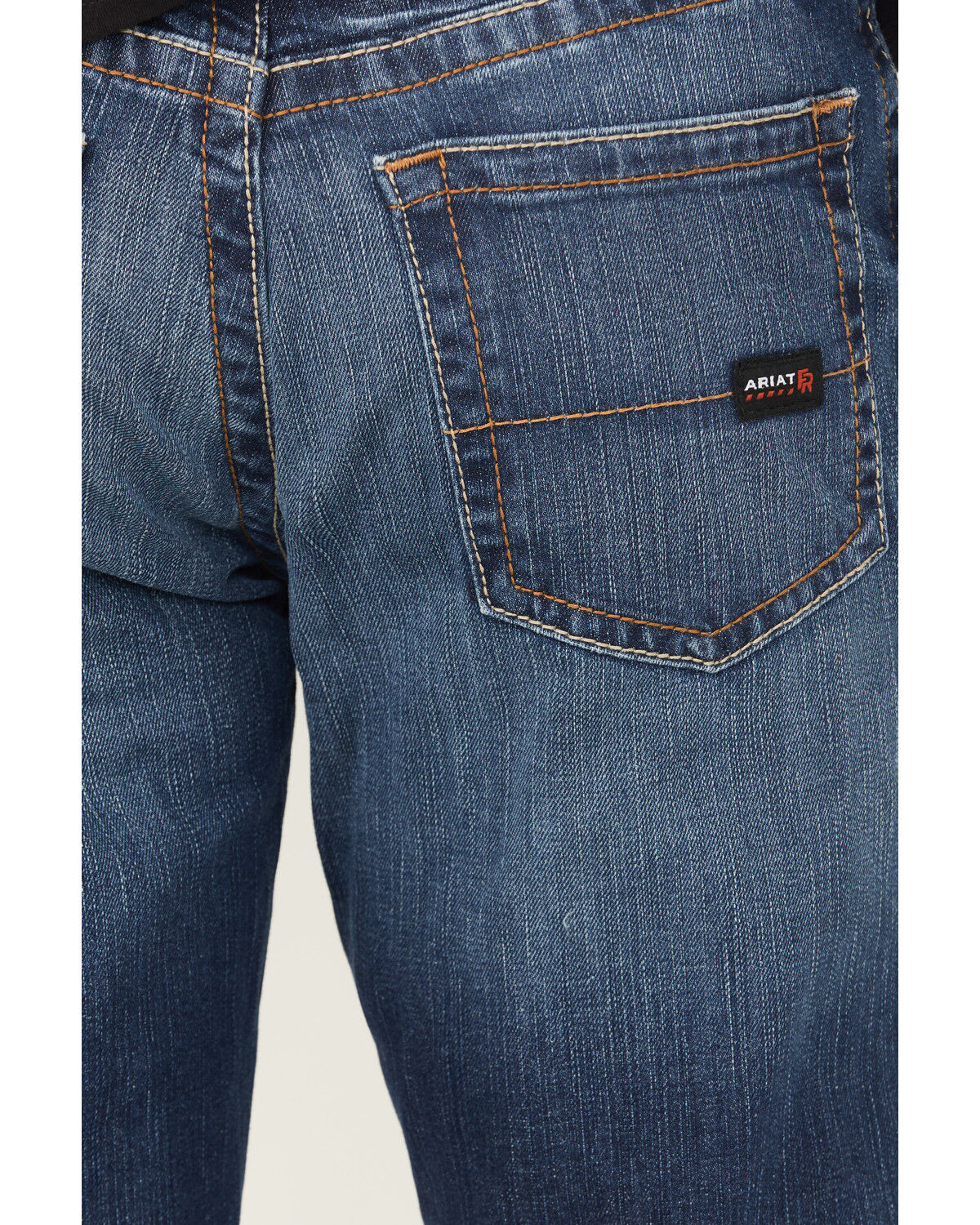 Image #4 - Ariat Men's FR M4 Relaxed Bootcut Stretch Denim Jeans, Indigo, hi-res