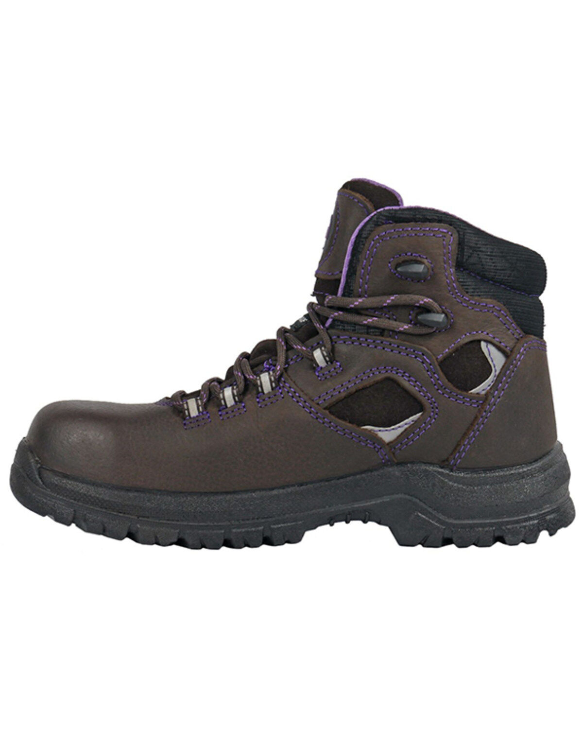 Image #3 - Hoss Women's 6" Lacy Waterproof Work Boots - Composite Toe, Brown, hi-res