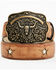 Image #2 - Idyllwind Women's Cordero Longhorn Buckle And Star Cutout Belt , Brown, hi-res