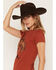Image #2 - Shyanne Women's Remi Short Sleeve Graphic Tee, Brick Red, hi-res
