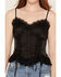 Image #3 - Miss Me Women's Lace Trim Bow Cami, Black, hi-res