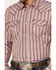 Image #3 - Moonshine Spirit&reg; Men's Red Canyon Striped Long Sleeve Pearl Snap Western Shirt, Burgundy, hi-res