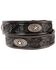 Image #3 - Justin Men's Black Silver Stars Embossed Belt, Black, hi-res