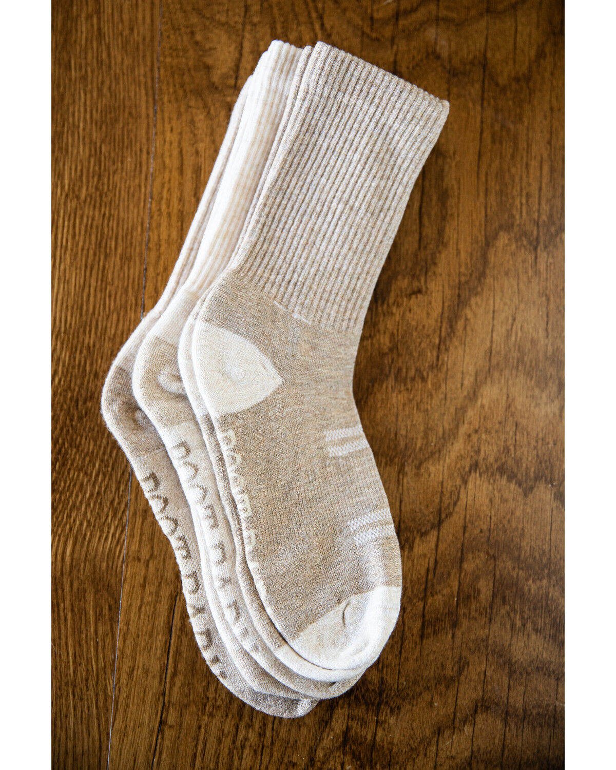 Image #1 - Boot Barn Women's Basic Crew Sock Pack - 3 Pack, Tan, hi-res
