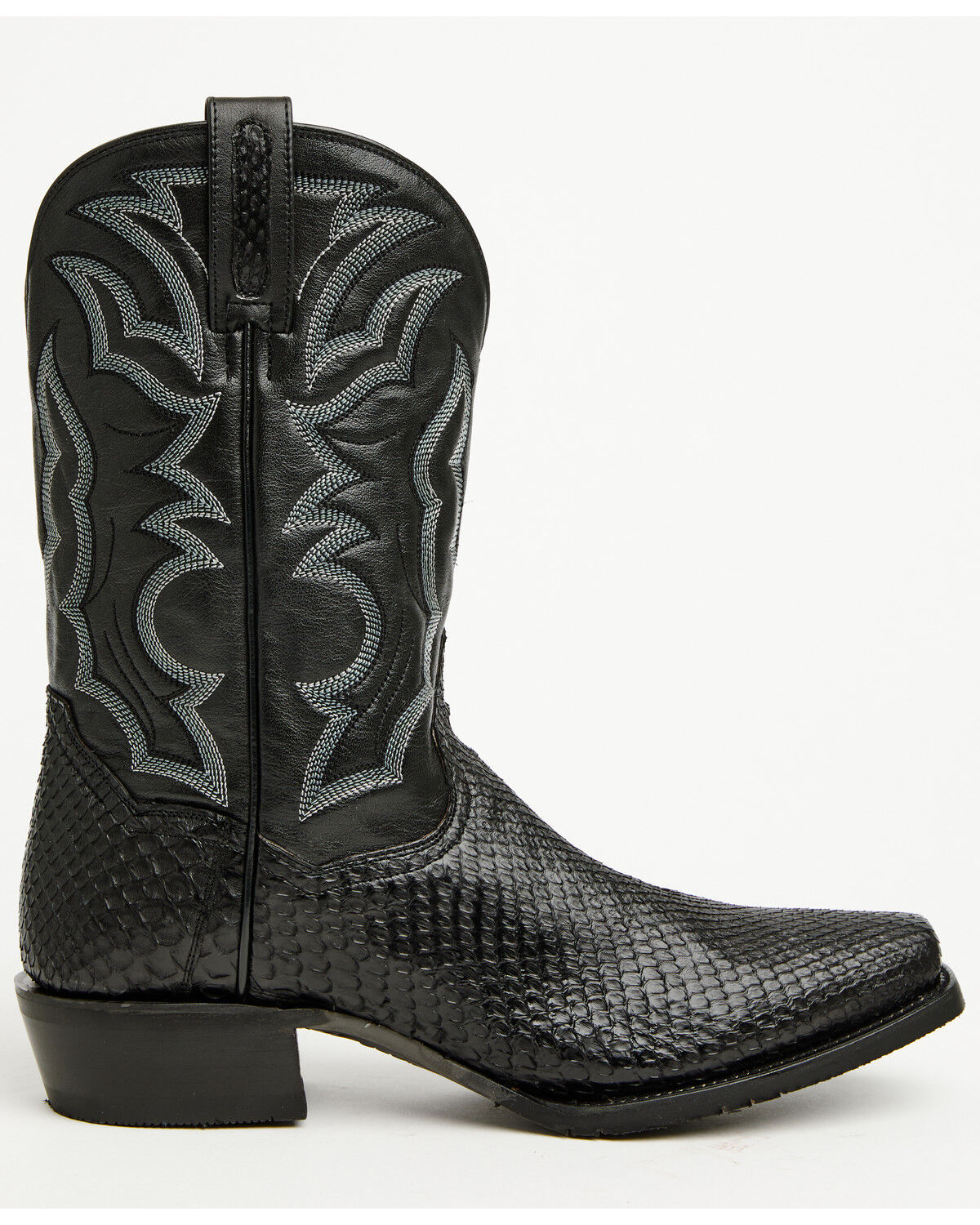 Image #2 - Dan Post Men's Exotic Python Western Boots - Square Toe, Black, hi-res