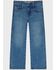 Image #2 - Wrangler Retro Boys' Medium Wash Bowden Relaxed Bootcut Stretch Denim Jeans, Medium Wash, hi-res