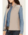 Image #3 - Hooey Women's Serape Yoke Full Zip Packable Vest, Grey, hi-res