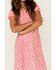 Image #2 - Trixxi Girls' Smocked Puff Sleeve Dress, Pink, hi-res