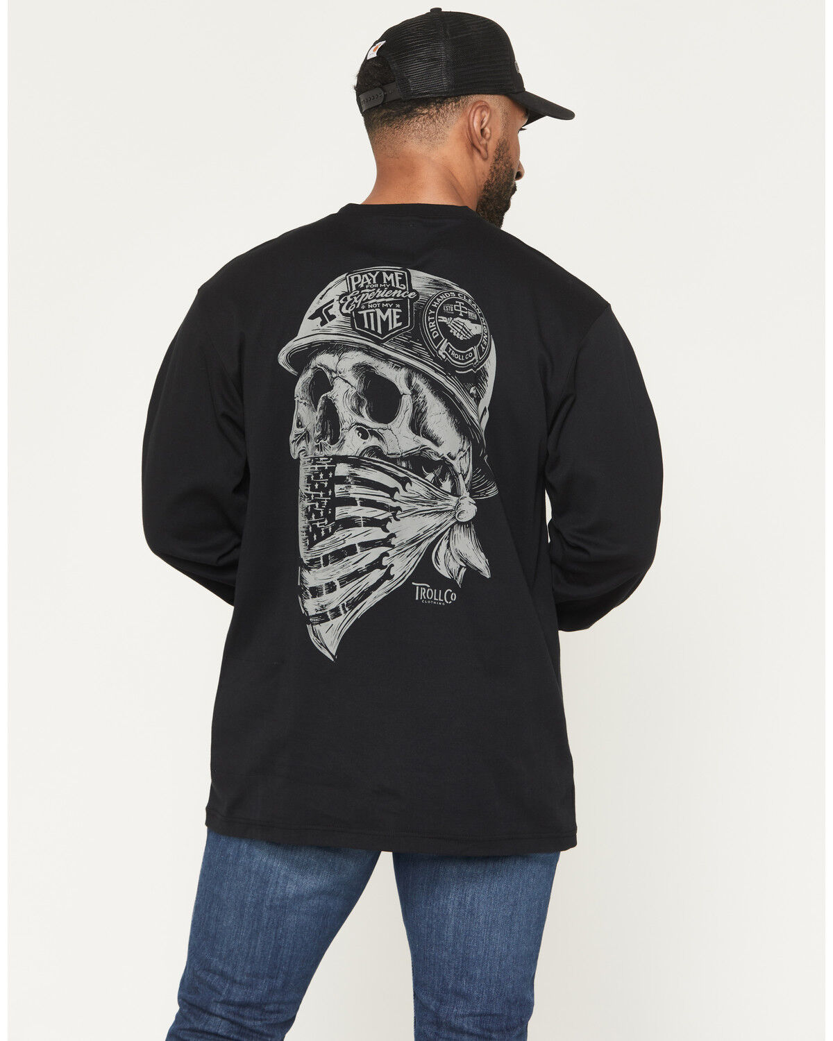 Troll Co Men's FR Headstrong Long Sleeve Graphic Work T-Shirt - Big, Black, hi-res