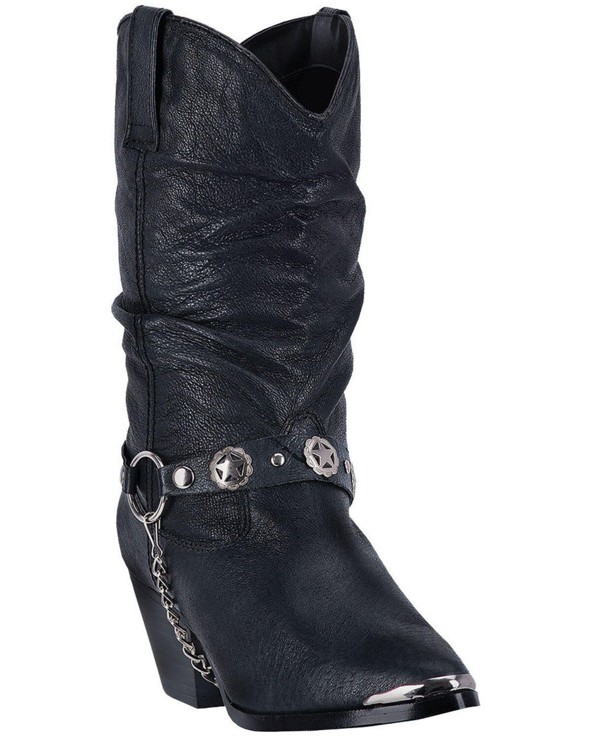 Image #1 - Dingo Women's Supple Pigskin Western Boots - Round Toe, Black, hi-res