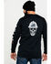 Image #1 - Ariat Men's FR Roughneck Skull Logo Crew Long Sleeve Work T-Shirt - Big, Black, hi-res