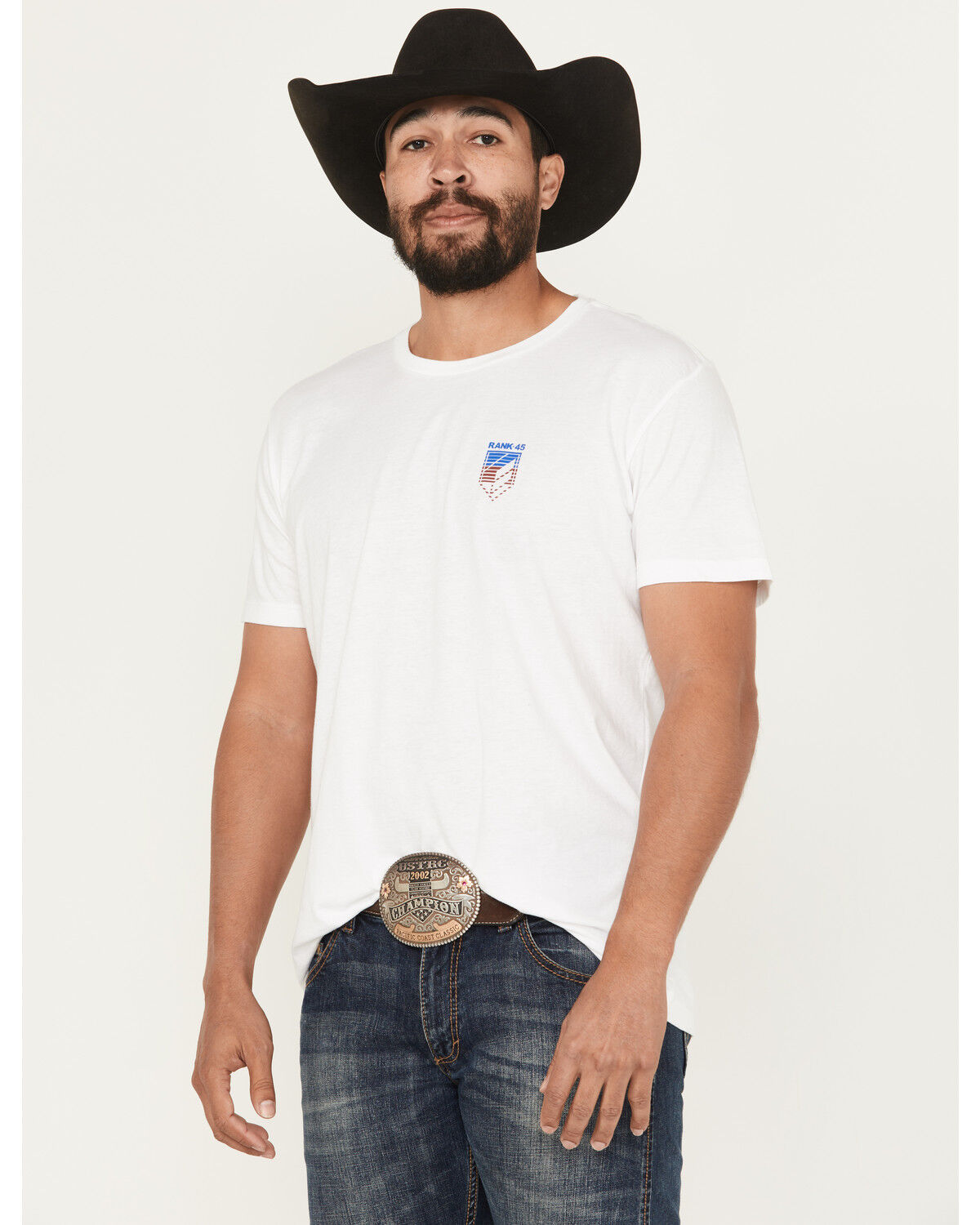 Image #1 - RANK 45&reg; Men's Bleacher Americana Short Sleeve Graphic T-Shirt, White, hi-res