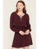Image #1 - Idyllwind Women's Aimee Lace-Up Mini Dress, Wine, hi-res