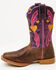 Image #3 - Dan Post Little Girls' Lottie Western Boots - Broad Square Toe, Tan, hi-res