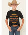 Image #1 - Ariat Boys' Boot Barn Exclusive Zapoteco Southwestern Logo Short Sleeve Graphic T-Shirt, Black, hi-res