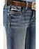 Image #4 - Miss Me Girls' Medium Wash Border Print Stretch Bootcut Jeans , Blue, hi-res