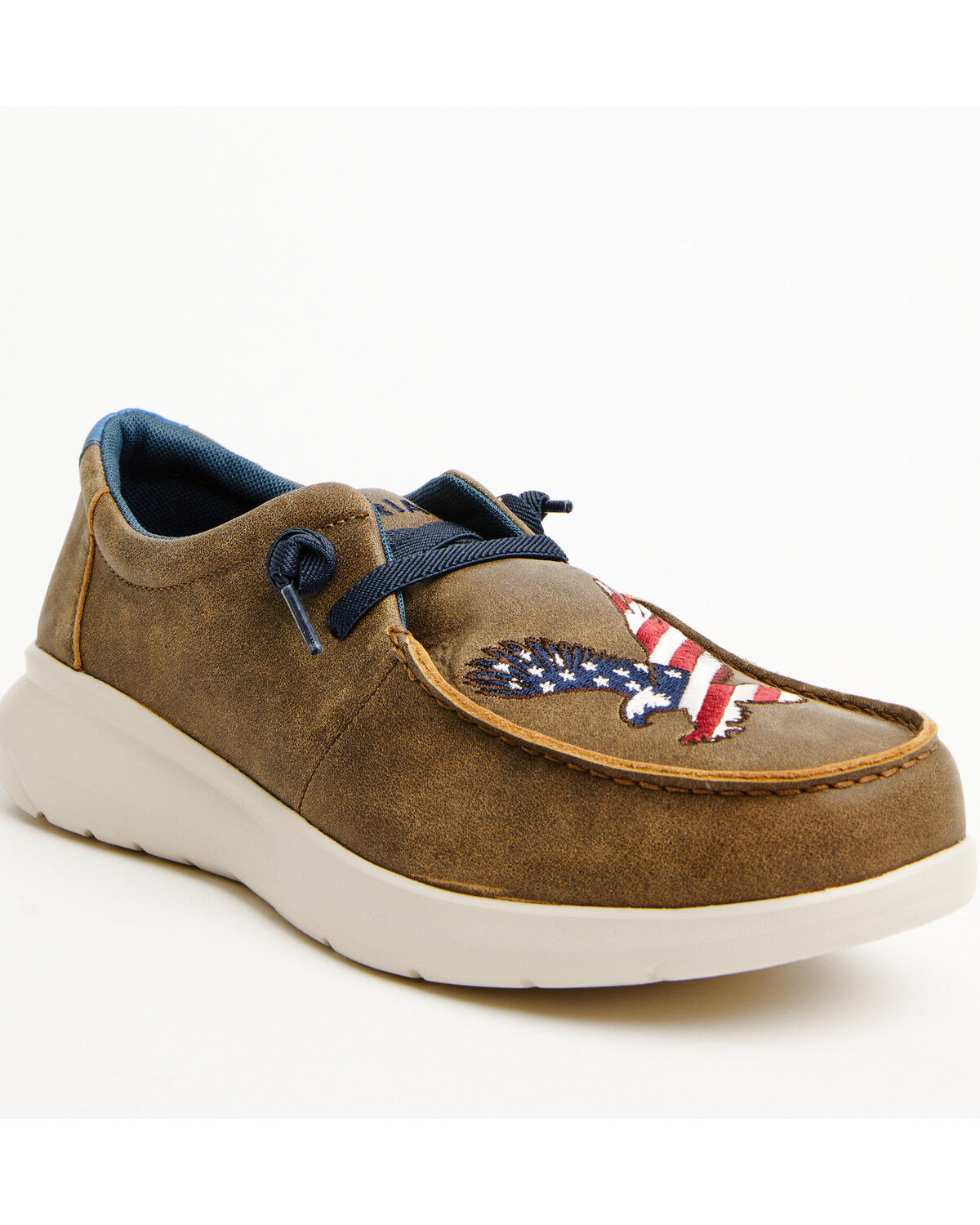 Image #1 - Ariat Men's Hilo Patriotic Casual Shoes - Moc Toe, Brown, hi-res