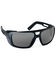 Image #1 - Hobie Men's El Matador Black & Gray Satin Frame Polarized Sunglasses, Black, hi-res