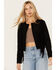 Image #1 - Shyanne Women's Faux Suede Fringe Jacket , Black, hi-res