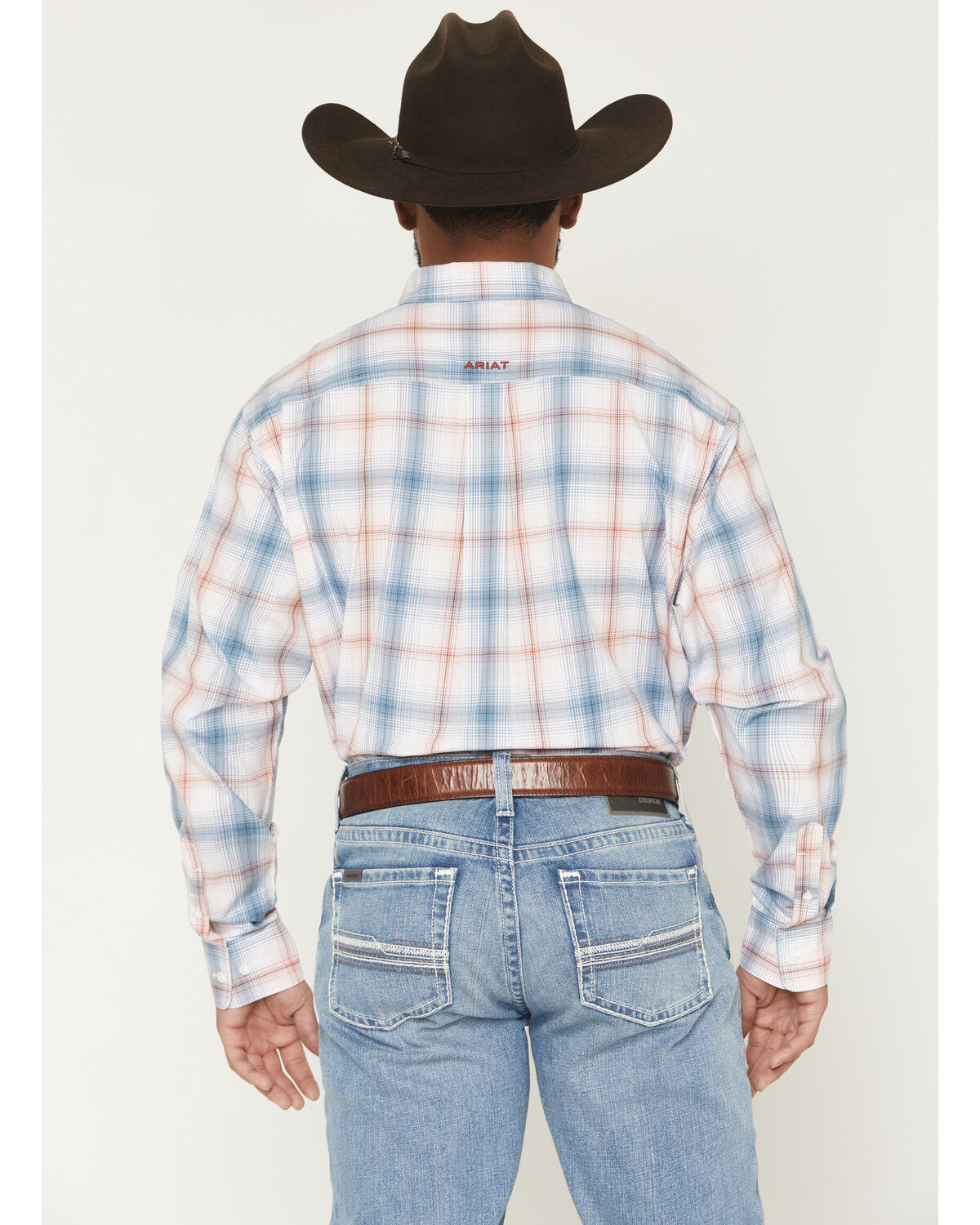 Image #4 - Ariat Men's Pro Series Teddy Plaid Print Long Sleeve Button-Down Western Shirt, White, hi-res