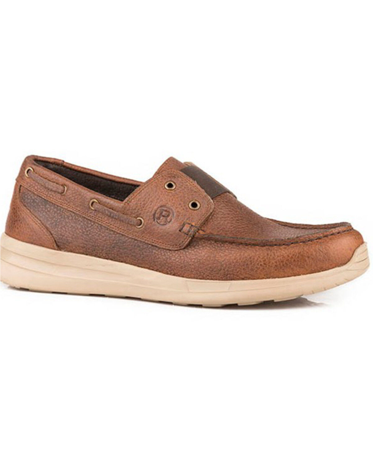 Roper Men's Chillin Low Eyelet Chukka Lace-Up Casual Leather Shoes, Brown, hi-res