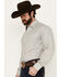 Image #2 - Stetson Men's Geo Print Long Sleeve Pearl Snap Western Shirt, Tan, hi-res