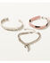 Image #1 - Shyanne Women's Disco Cowgirl Steer Head Chain & Cuff Bracelet Set - 3-Piece, Pink, hi-res