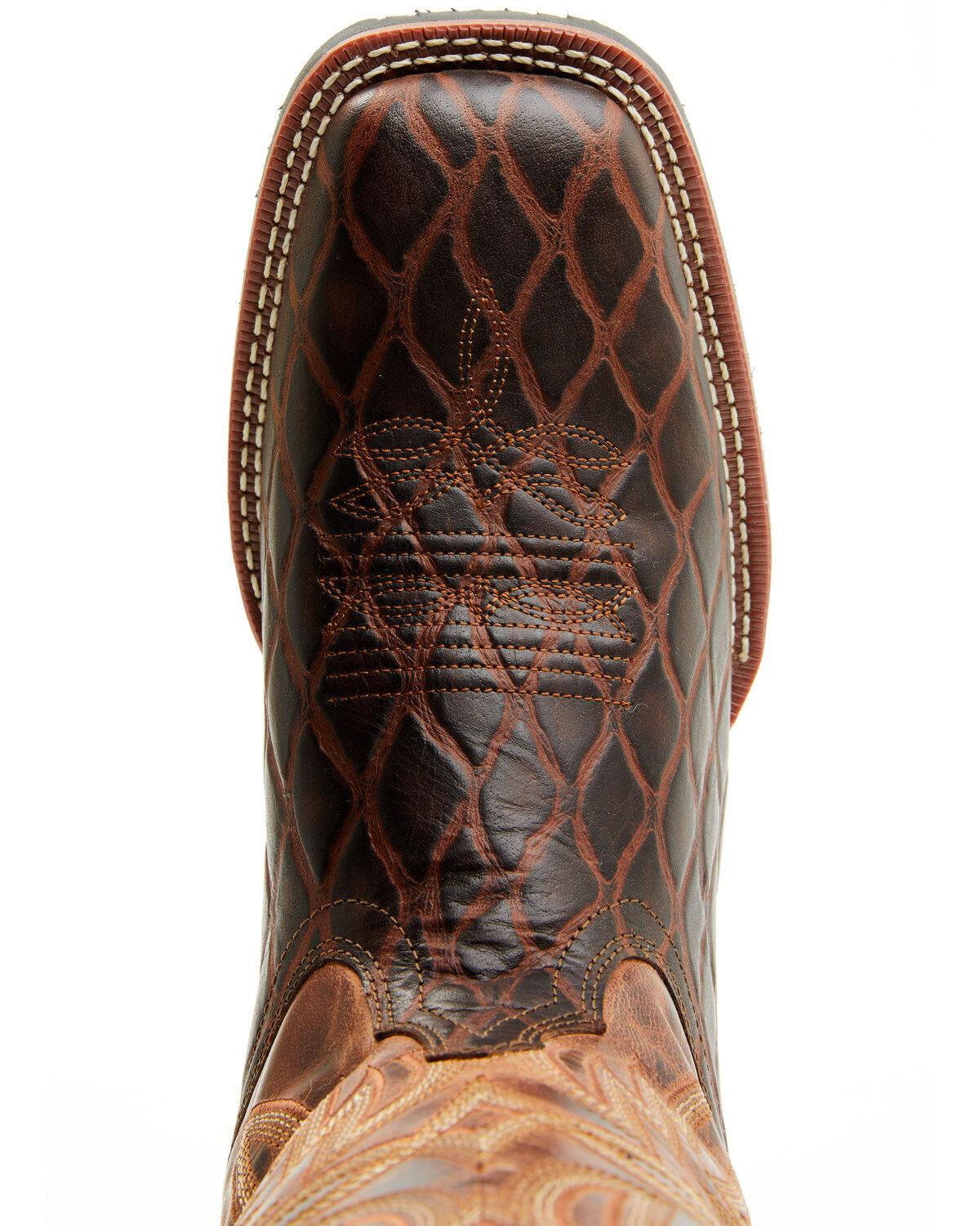 Image #6 - Laredo Men's Western Boots - Broad Square Toe, Brown, hi-res
