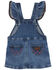 Image #2 - Wrangler Infant Girls' Phoebe Dark Wash Denim Skirtall , Dark Wash, hi-res