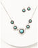 Image #1 - Shyanne Women's Silver Turquoise & White Concho Jewelry Set, Silver, hi-res