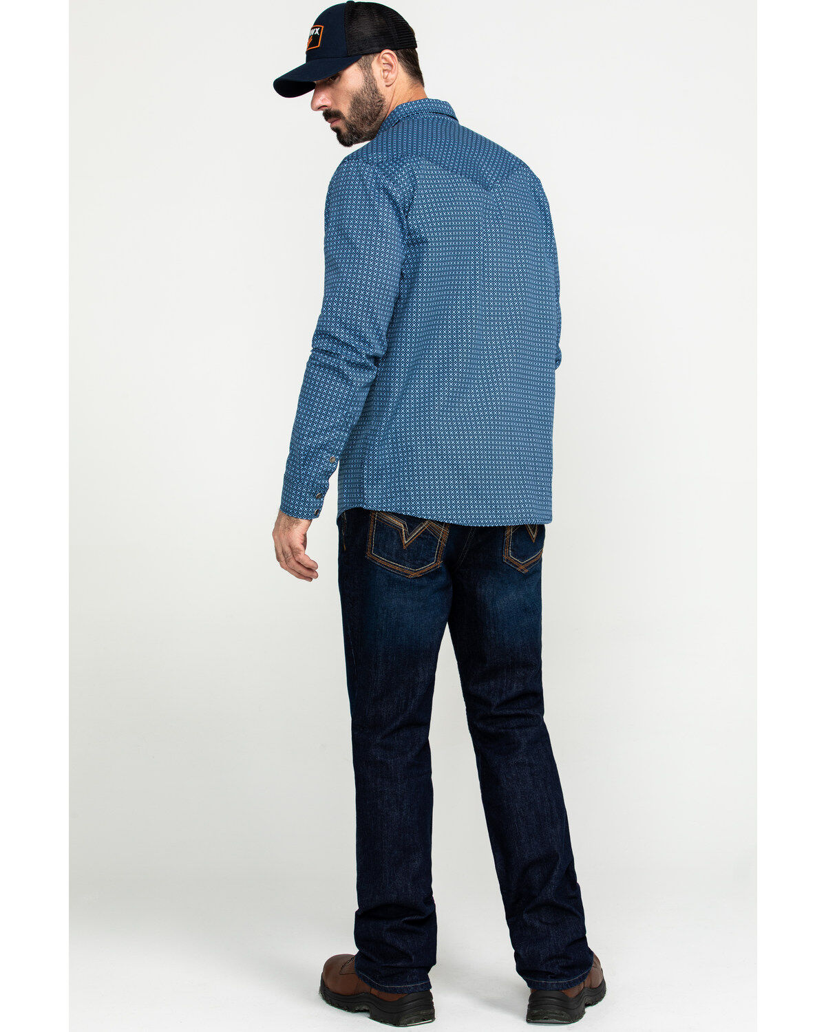Image #5 - Cody James Men's FR Milliken Dark Slim Bootcut Work Jeans, Indigo, hi-res