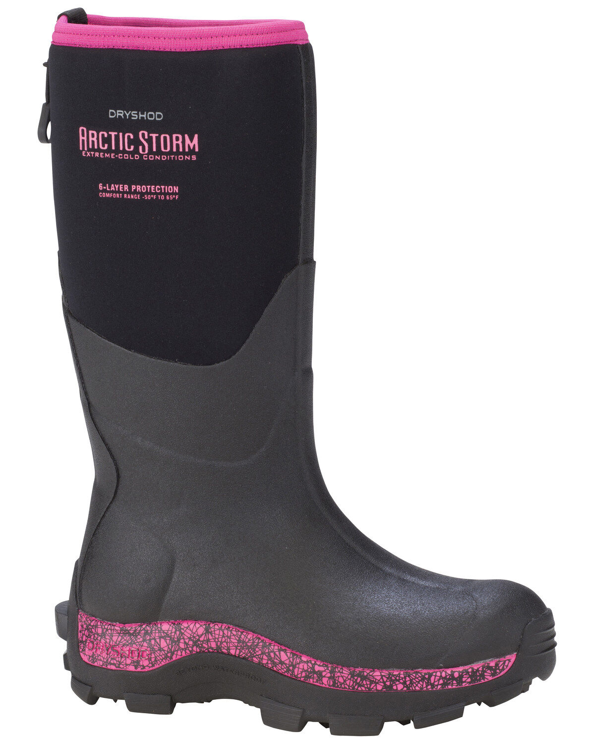 Image #1 - Dryshod Women's Pink Arctic Storm Winter Work Boots, Black, hi-res