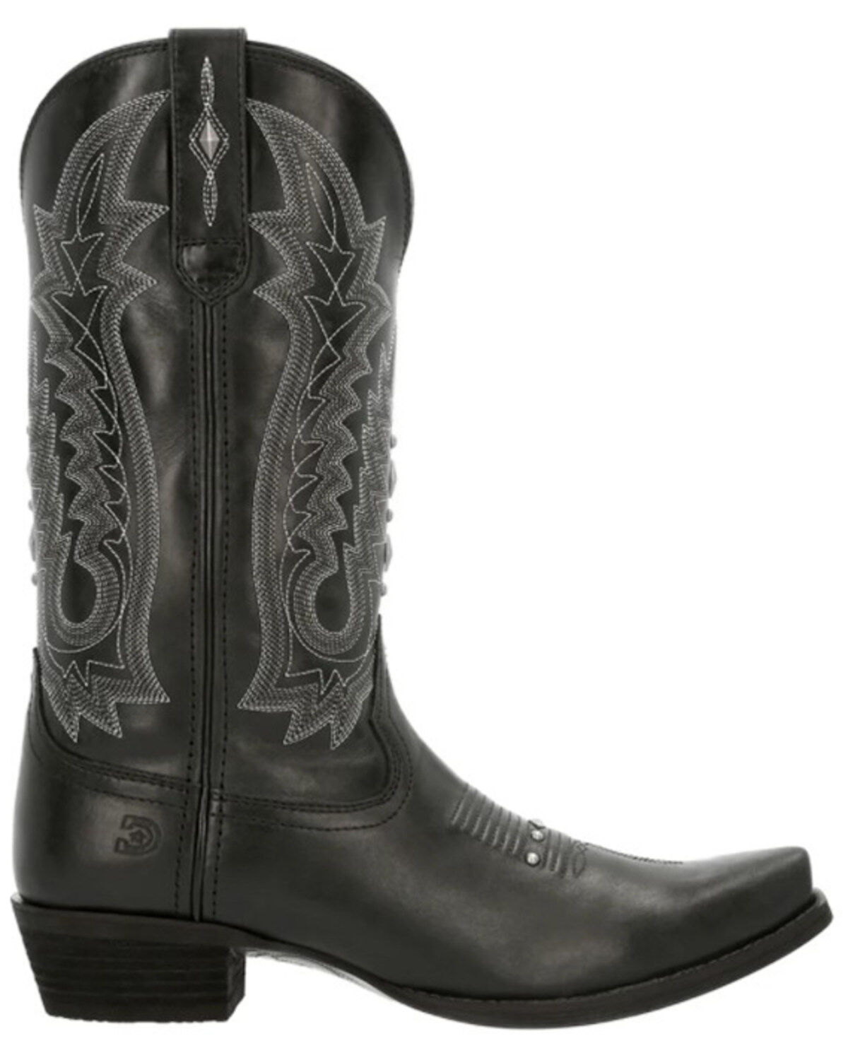 Image #2 - Durango Women's Crush Antique Studded Performance Western Boots - Snip Toe, Black, hi-res