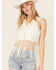 Image #1 - Shyanne Women's Embroidered Eyelet Fringe Vest , White, hi-res