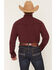 Image #4 - Ferrell Men's Tek Solid Short Sleeve Pearl Snap Stretch Performance Western Shirt, Maroon, hi-res