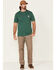 Image #2 - Carhartt Men's Dark Green Loose Fit Pocket Short Sleeve Work T-Shirt - Big , Dark Green, hi-res