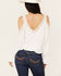 Image #4 - Wild Moss Women's Cold Shoulder Long Sleeve Shirt , White, hi-res