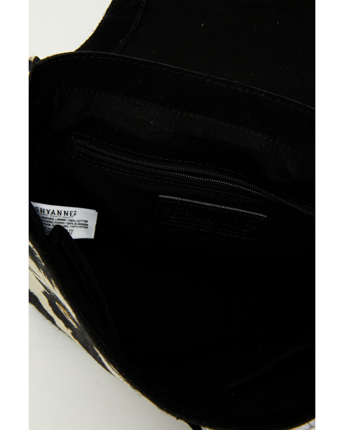 Image #4 - Shyanne Women's Sorrel Cow Print Shoulder Saddle Bag Purse, Black, hi-res