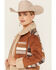 Image #2 - Cleo + Wolf Women's Cameron Southwestern Print Sweater Back Faux Suede Sherpa Lined Zip-Up Jacket , Caramel, hi-res