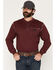 Image #1 - Forge Workwear Men's FR Lightweight Long Sleeve 1/4 Button-Down Henley Work Shirt, Burgundy, hi-res