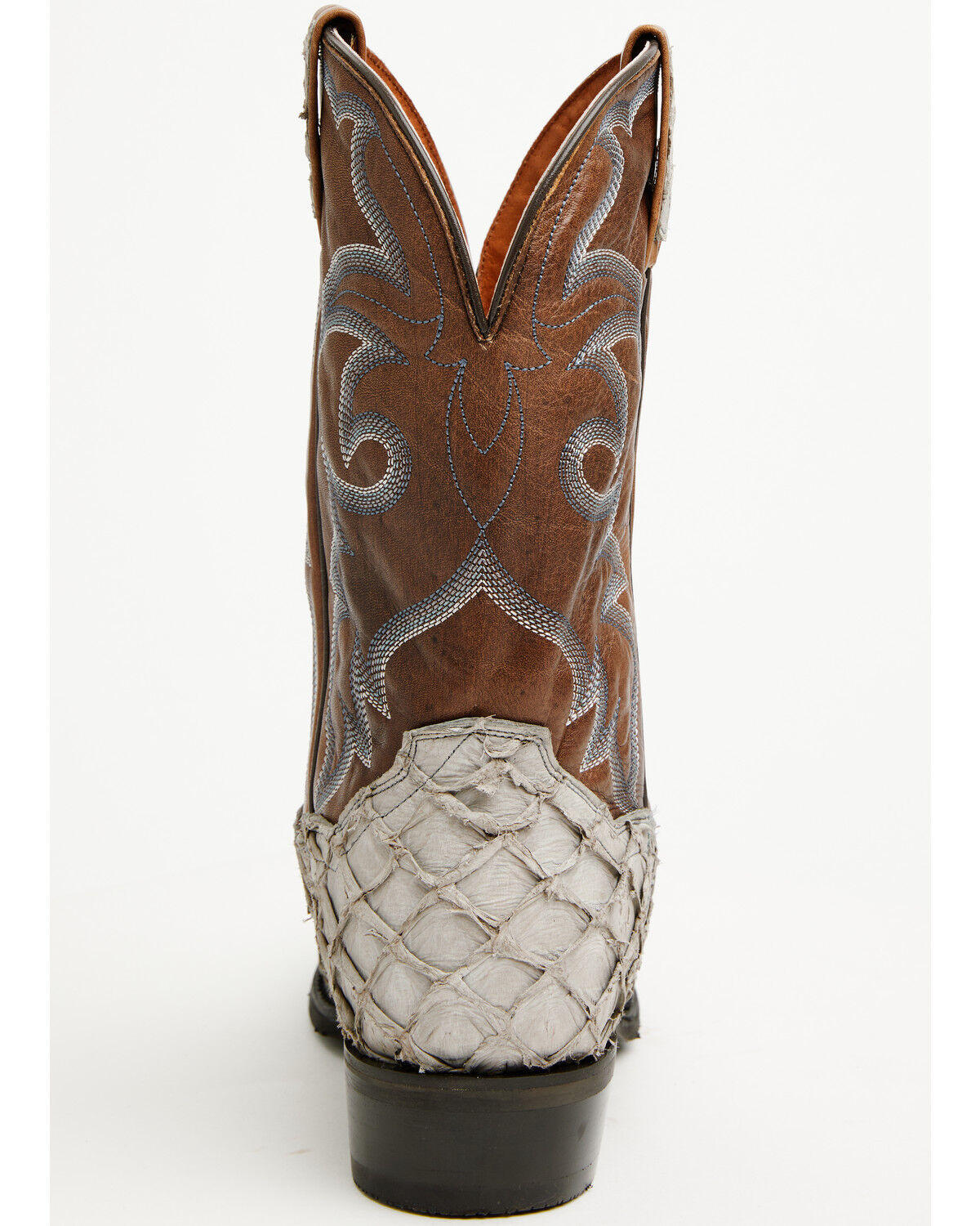 Image #5 - Dan Post Men's Exotic Pirarucu Western Boots - Round Toe, Grey, hi-res