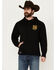 Image #2 - Howitzer Men's Skeleton Tread Heavyweight Hooded Sweatshirt , Black, hi-res