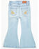 Image #3 - Shyanne Toddler Girls' Floral Embroidered Light Wash Flare Stretch Denim Jeans , Light Wash, hi-res