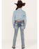 Image #1 - Shyanne Little Girls' Floral Dreamcatcher Bootcut Jeans , Blue, hi-res